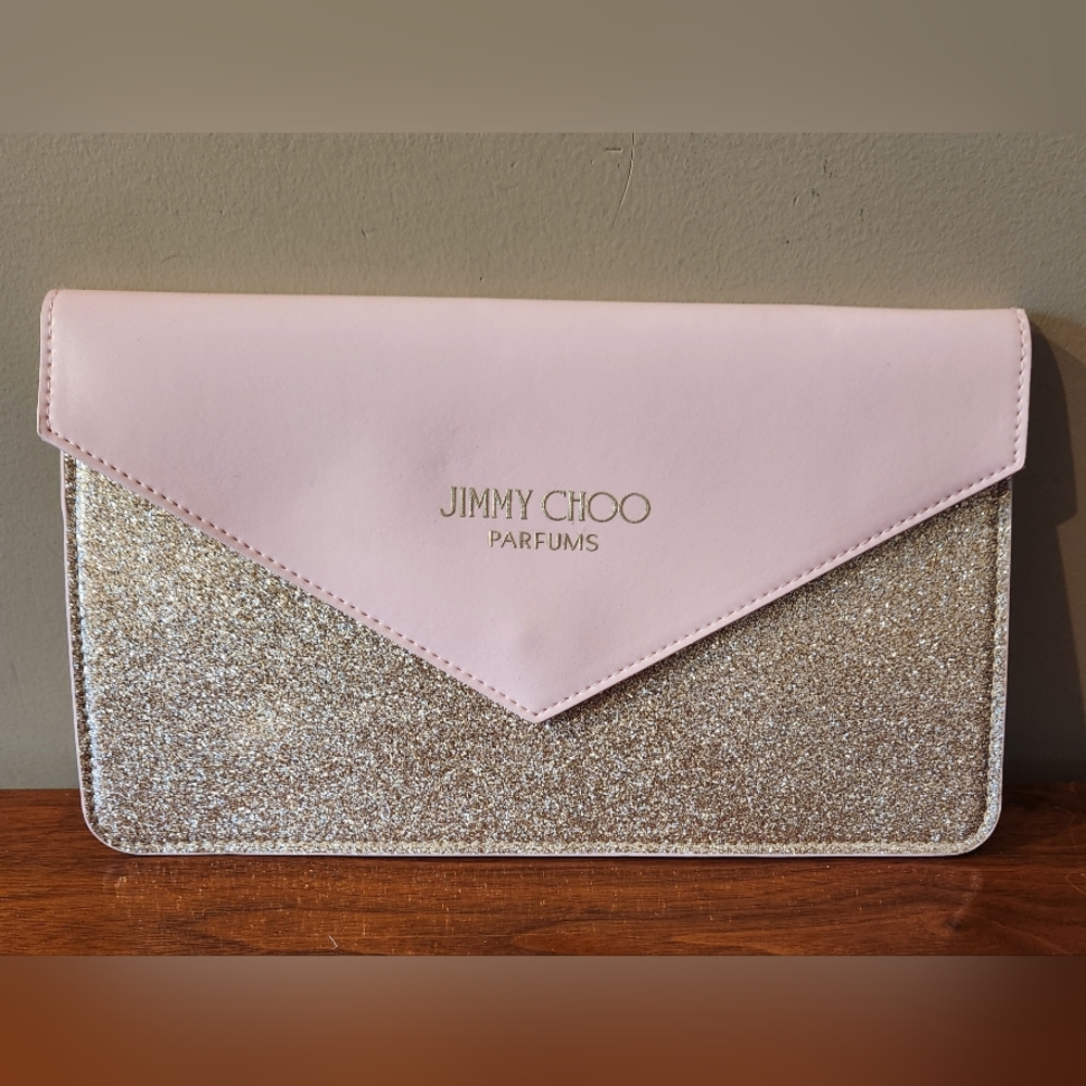 Jimmy Choo Blush and Glitter Clutch
